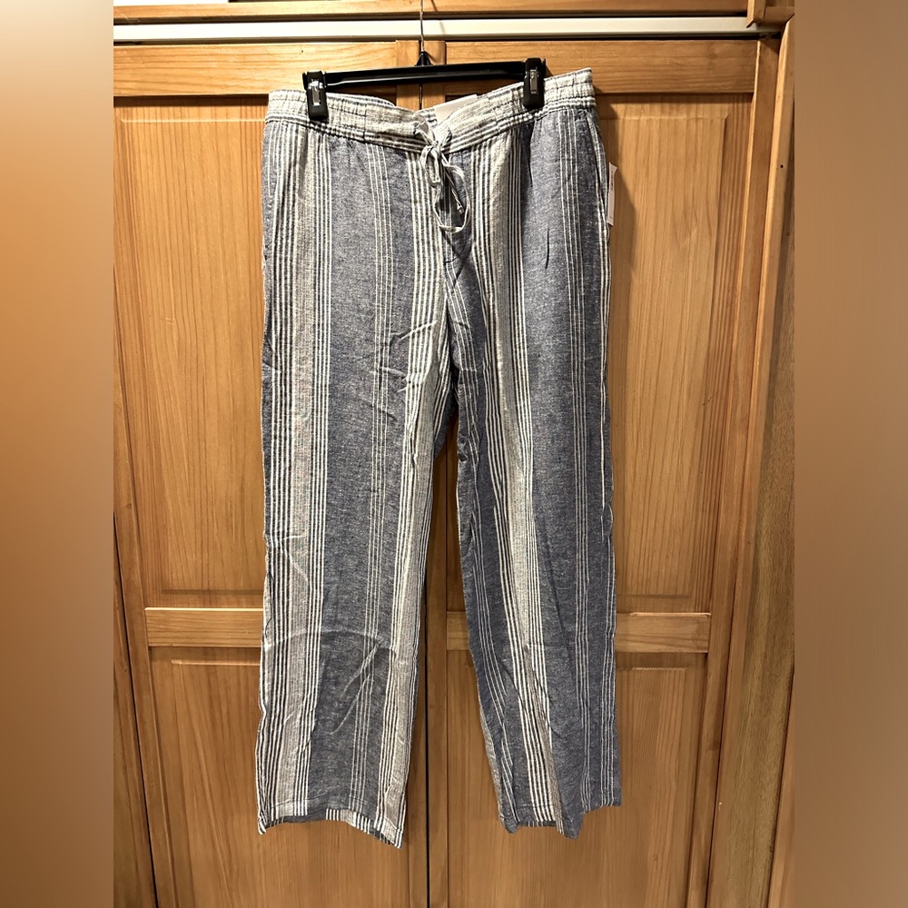 Old Navy Striped Linen Pants